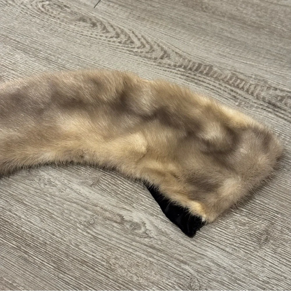 Vintage Mink Fur Beige Collar - 23